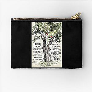 Lauren Daigle You Say Tree and Cardinal Bird Zipper Pouch