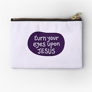 Turn your eyes on Jesus, Lauren Daigle - Purple Zipper Pouch