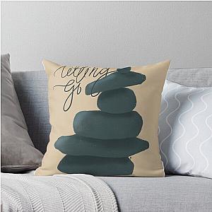 Letting Go I Trust in You Lauren Daigle Rock Cairn Throw Pillow