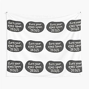 Turn Your Eyes Upon Jesus, Lauren Daigle - Charcoal Ivory Tapestry