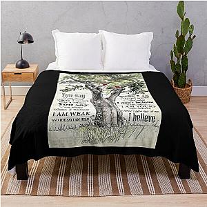 Lauren Daigle - You Say Lyrics Tree Cardinal Bird Throw Blanket