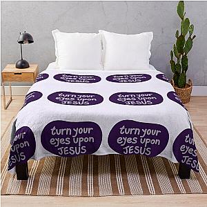 Turn your eyes on Jesus Lauren Daigle - Purple Throw Blanket