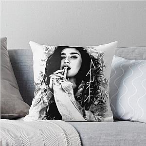 Lauren Jauregui black logo Throw Pillow
