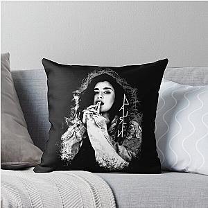 Lauren Jauregui black logo Throw Pillow