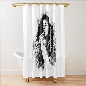 Lauren Jauregui Black Shower Curtain