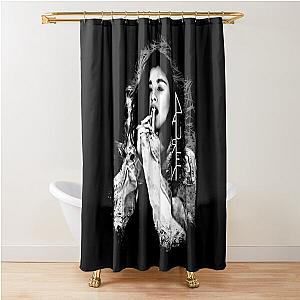 Lauren Jauregui black logo Classic Shower Curtain