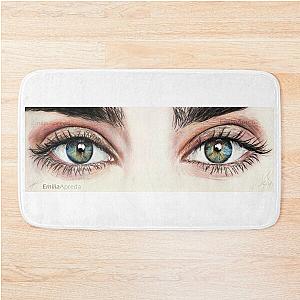 Lauren Jauregui Stare Coloured Pencil Drawing Bath Mat