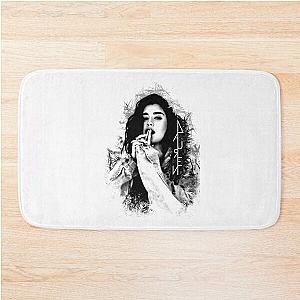 Lauren Jauregui black logo Bath Mat