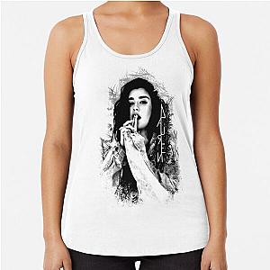 Lauren Jauregui black logo Racerback Tank Top