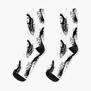 Lauren Jauregui Black Logo Socks