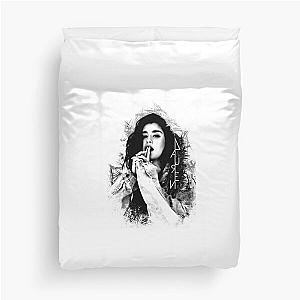 Lauren Jauregui black logo Duvet Cover