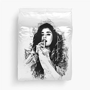 Lauren Jauregui Black and White Duvet Cover