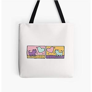 LaurenzSide Puppy Love All Over Print Tote Bag