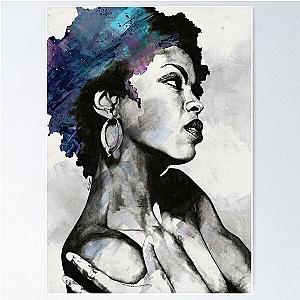 Miseducation blue - Lauryn Hill tribute portrait Poster