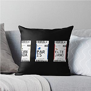 Lauv Plane Ticket Throw Pillow