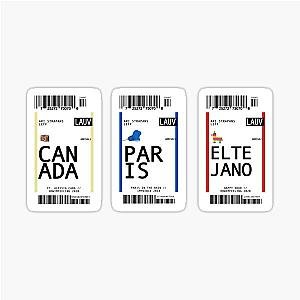 Lauv Plane Ticket Sticker Pack