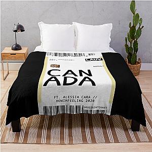 lauv canada: plane ticket throw blanket