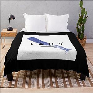 Lav Blue Paint Streak Throw Blanket