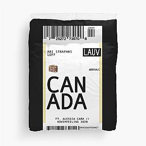 Lauv Canada Plane Ticket Duvet Cover