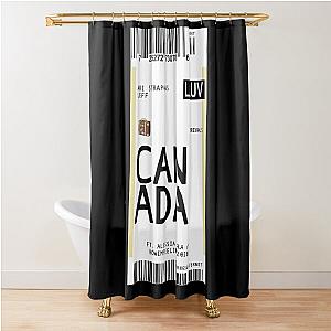 Lauv Canada Plane Ticket Shower Curtain