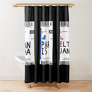 Lauv plane ticket shower curtain