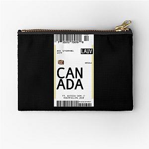 Lauv in Canada - Plane ticket zipper pouch