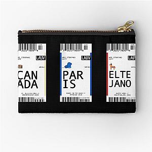 Lauv Plane Ticket Sticker Pack Zipper Pouch