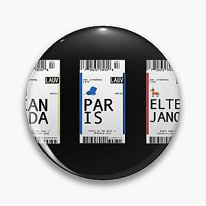 Lauv plane ticket Pin