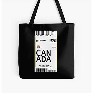 Lauv Canada Plane Ticket All Over Print Tote Bag