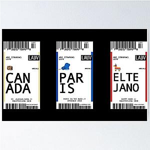 Lauv Plane Ticket sticker pack