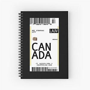 lauv canada: plane ticket Spiral Notebook