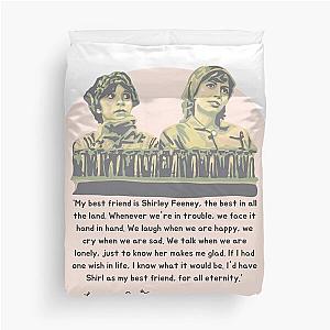 Laverne and Shirley - Friendship Quote Duvet Cover