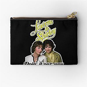 Doin it our way - Yellow Laverne & Shirley 70s Retro Tribute Zipper Pouch