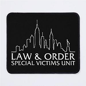 Law & Order SVU skyline white Mouse Pad