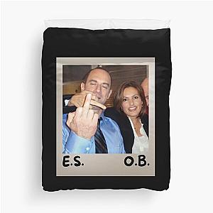 Elliot Stabler And Olivia Benson Actors and musicians giving the middle finger meme Duvet Cover