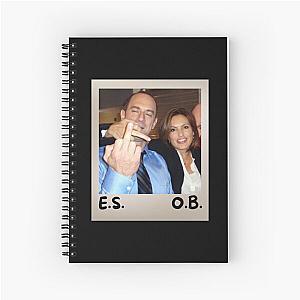 Elliot Stabler And Olivia Benson Actors and musicians giving the middle finger meme Spiral Notebook