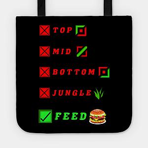 League Of Legends Bags - league of legends top mid bottom jungle feed lol funny design Tote TP2209