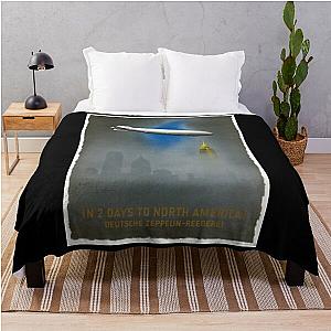 In 2 Days To North America Zeppelin Throw Blanket