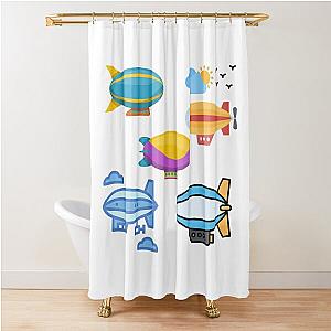 zeppelin stickers Shower Curtain