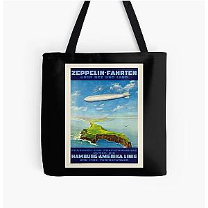 Zeppelin Fahrten All Over Print Tote Bag