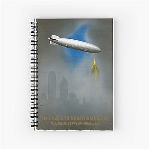 In 2 Days To North America Zeppelin Spiral Notebook