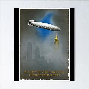 In 2 Days To North America Zeppelin Poster