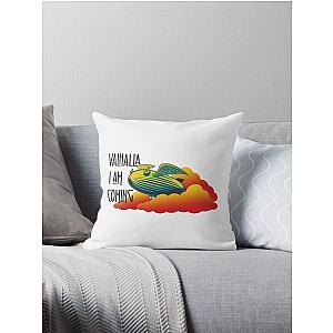 Valhalia I Am Coming Zeppelin Throw Pillow