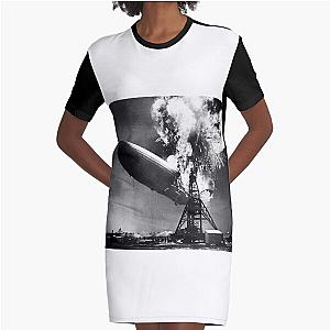 Hindunburg Zeppelin Crash Graphic T-Shirt Dress