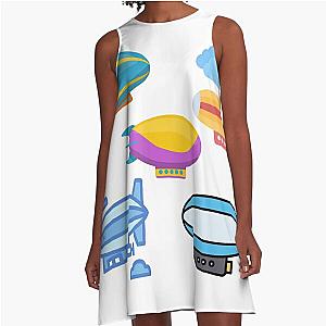 zeppelin stickers A-Line Dress