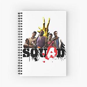 Left 4 Dead 2 Squad (black) Spiral Notebook