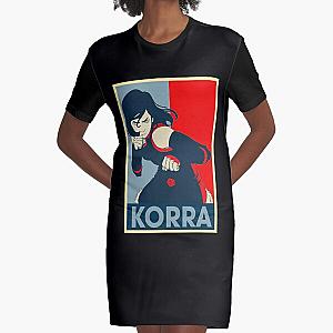 The Legend of Korra Anime Korra Art Graphic T-Shirt Dress