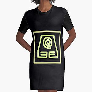 Earth Avatar Legend of Aang Korra Elements - Neon Earth Benders by BellStrange Graphic T-Shirt Dress