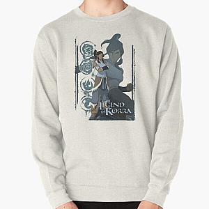 The Legend Of Korra Distressed Vintage Elemental Korra Poster  Pullover Sweatshirt