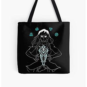 Cosmic Korra and Raava All Over Print Tote Bag